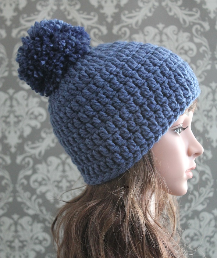Free Crochet Pom Pom Hat Pattern